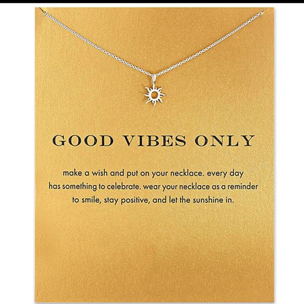 Good vibes only sun Necklace